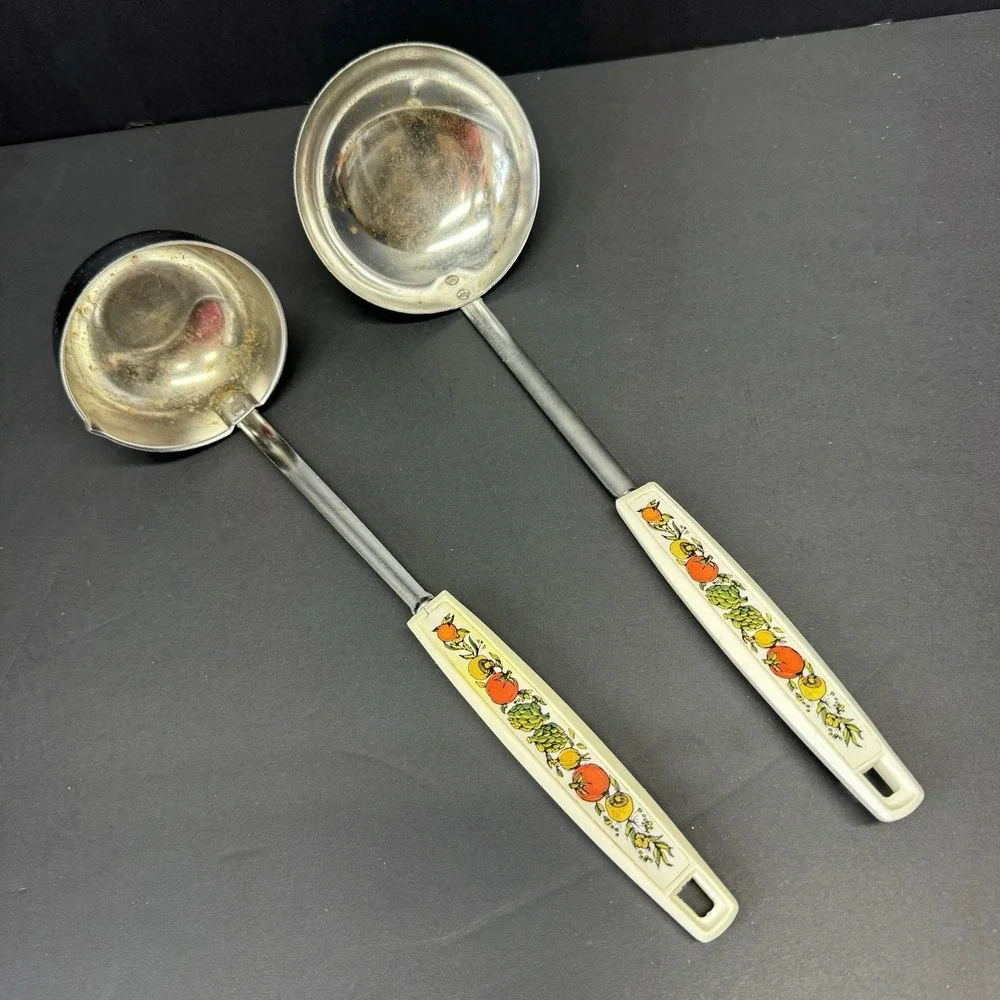 Lot Of 2 VTG Ekco Soup Ladle Spice Of Life Mid Century Kitchenware Utensil